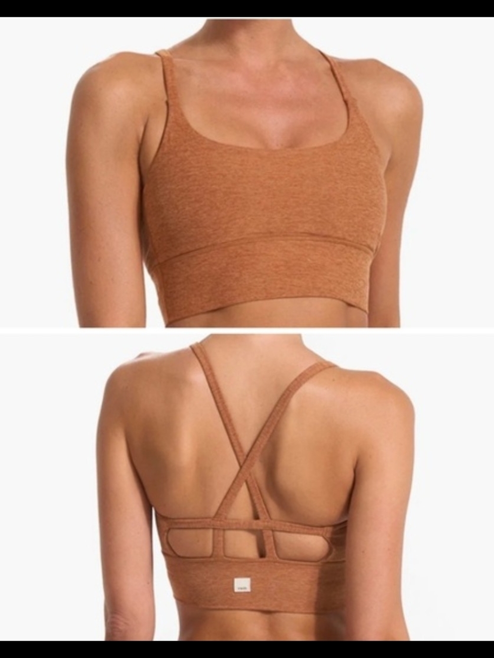 Vuori Women's Elevation Long Line Sports Bra Palo Santo Heather XS